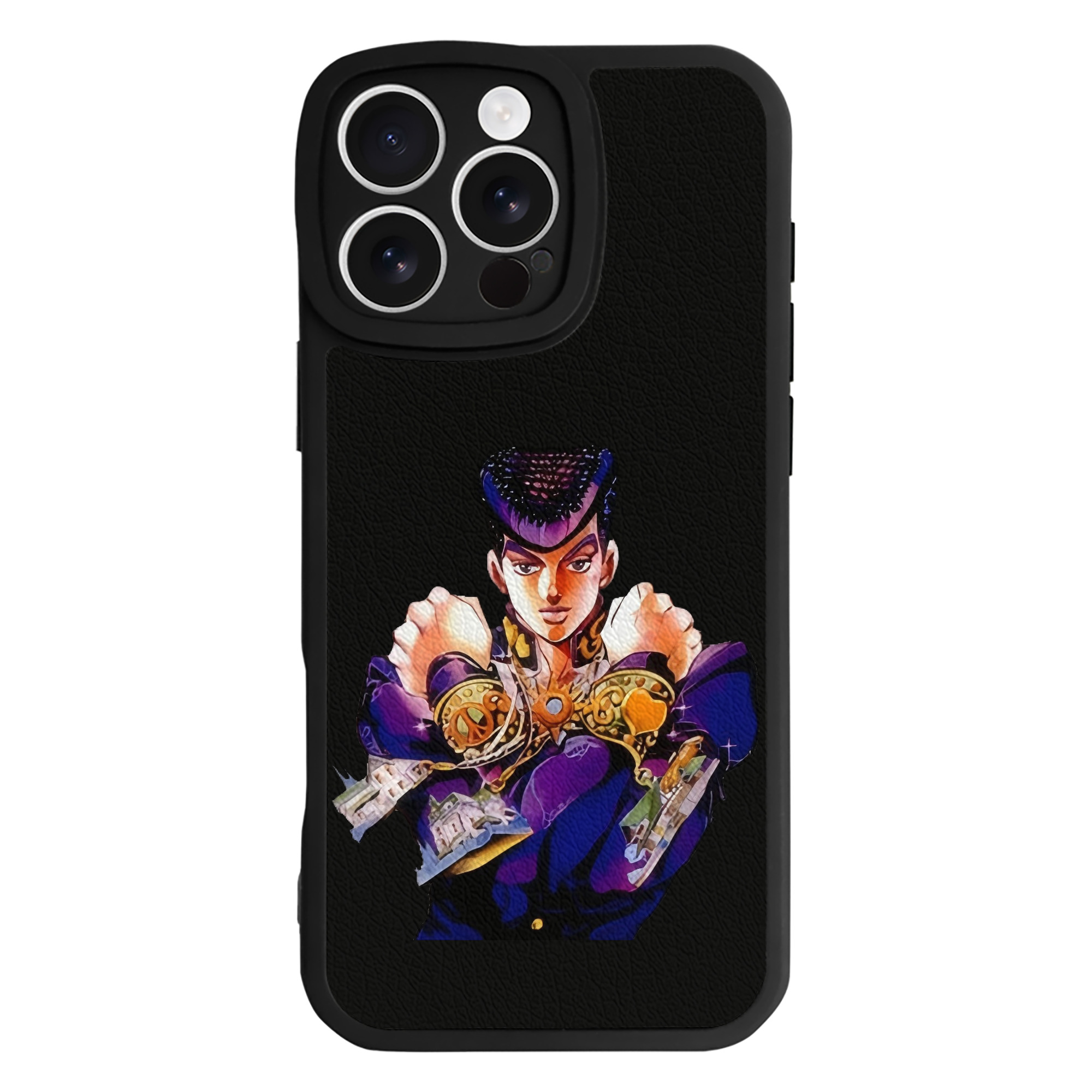 （画像用） ジョジョの奇妙な冒険 ひがしかた じょうすけ JoJo's Bizarre Adventure Higashikata Josuke 【iPhone 16シリーズ対応】シリコンスマホケース（レザー調） 材質：シリコン